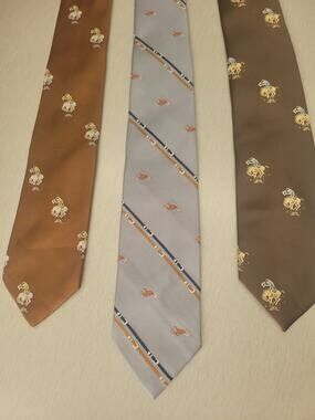 Lot 3 H Bar C California Ranchwear Vtg Ties RARE & HTF!